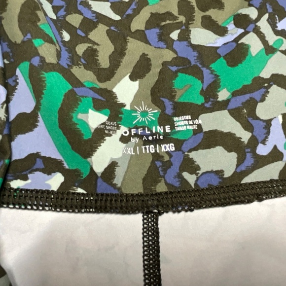 AERIE OFFLINE Camo Bike Shorts w/ Side Leg Pockets US Sz XXL - Picture 4 of 10